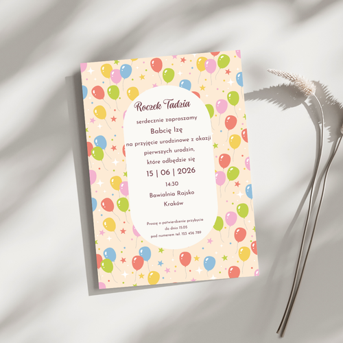 Balony personalizowane zaproszenie